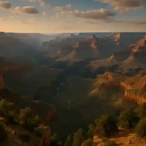 view of Grand Canyon National Park, one of the best US national parks, showcasing its dramatic cliffs, colorful rock layers, and the Colorado River.