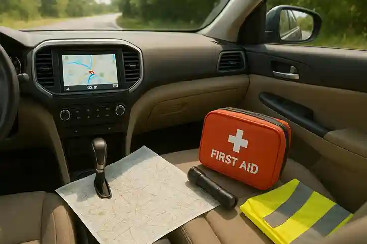Navigation and Safety Gear Road Trip Must Haves Road trip must haves including GPS, maps, and safety gear ready for a secure journey