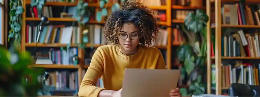 Young adult working on a laptop with tools for digital, creative, or trade careers—representing alternatives to college education.