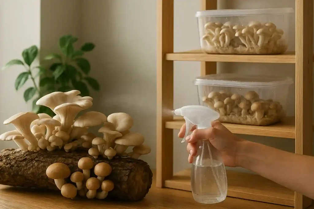 How to Grow Mushrooms Easily at Home How to grow mushrooms at home with logs and vertical farming setup