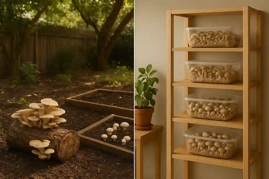 How to grow mushrooms at home using backyard and indoor vertical farming methods