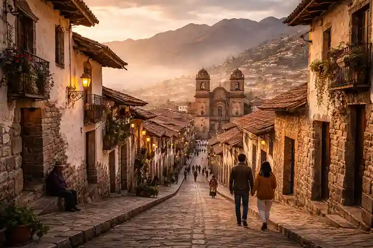 cheap honeymoon destinations with ancient stone streets, Incan architecture, and Andean mountains rising quietly in the background.